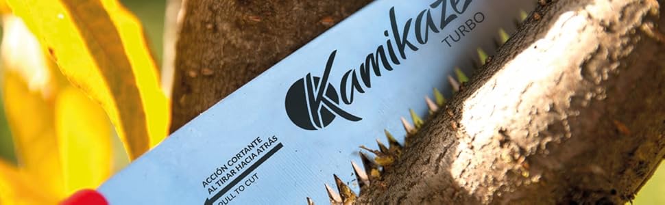 Професійна садова пилка Kamikaze KM S-330 MAX, 80 мм, вигнута, японське зубці, SK-4 сталь, із чохлом, коричнева/чорна, для обрізки гілок, Іспанія