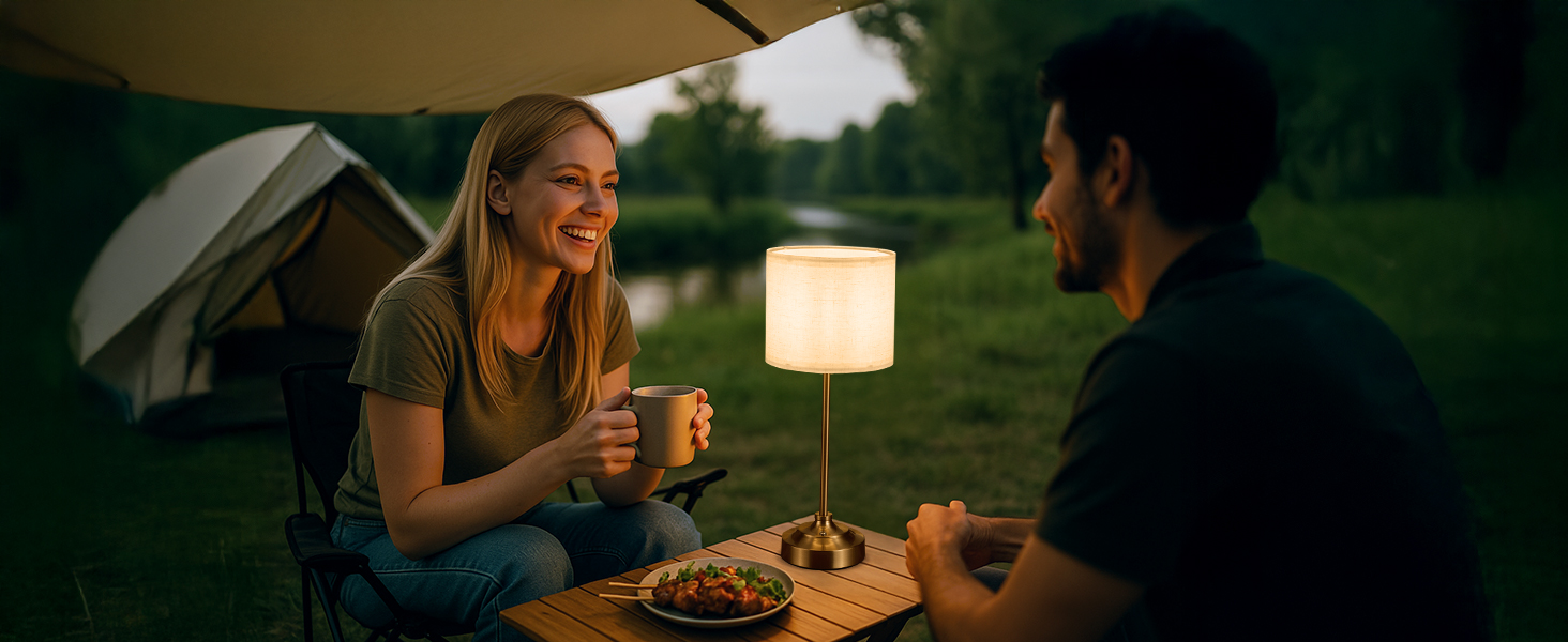 Настільна лампа Bojim 2 шт. Retro LED з USB зарядкою, сенсорне управління, регулювання яскравості, тканинний абажур, металевий корпус. Підходить для спальні, вітальні, нічного столика.