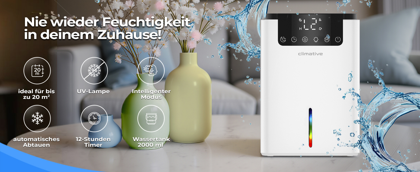 Електричний осушувач повітря LUXE UV 0.7L/24h з LED-дисплеєм, таймером та низьким рівнем шуму. Ідеально для дому, квартири, ванної кімнати - захист від вологи та плісняви. Білий.