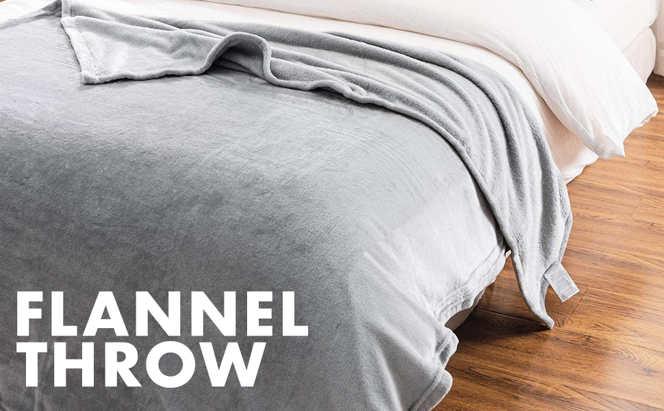 Плед KEPLIN з фланелі, великий накид, ковдра, м'який, затишний та пухнастий, з мікрофібри, для ліжка та ковдри, ідеально підходить для дорослих та дитячих кімнат (150 x односпальне ліжко, сріблясто-сірий)