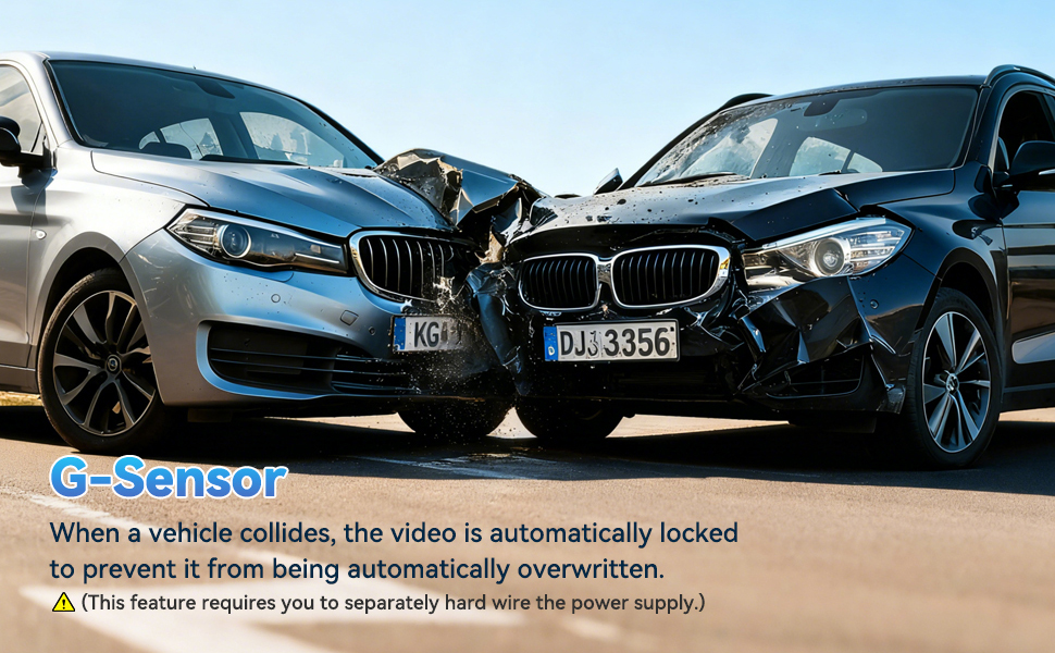 4-канальний автомобільний відеореєстратор 4K/1080P з 64GB SD-картою, 3