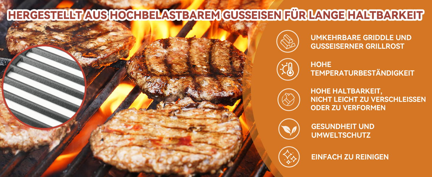 Решітка для гриля Weber Genesis 300 серії Onlyfire, емальований сталь, заміна 7524/7528, 49,5x32 см