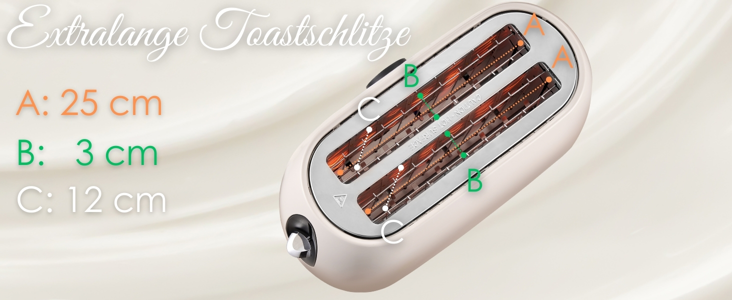 Тостер XXL 4-х секційний з підставою для бургерів | Цифровий дисплей | Автоматичне вимкнення | Тостер з широкими слотами (Бежевий Бульгур)