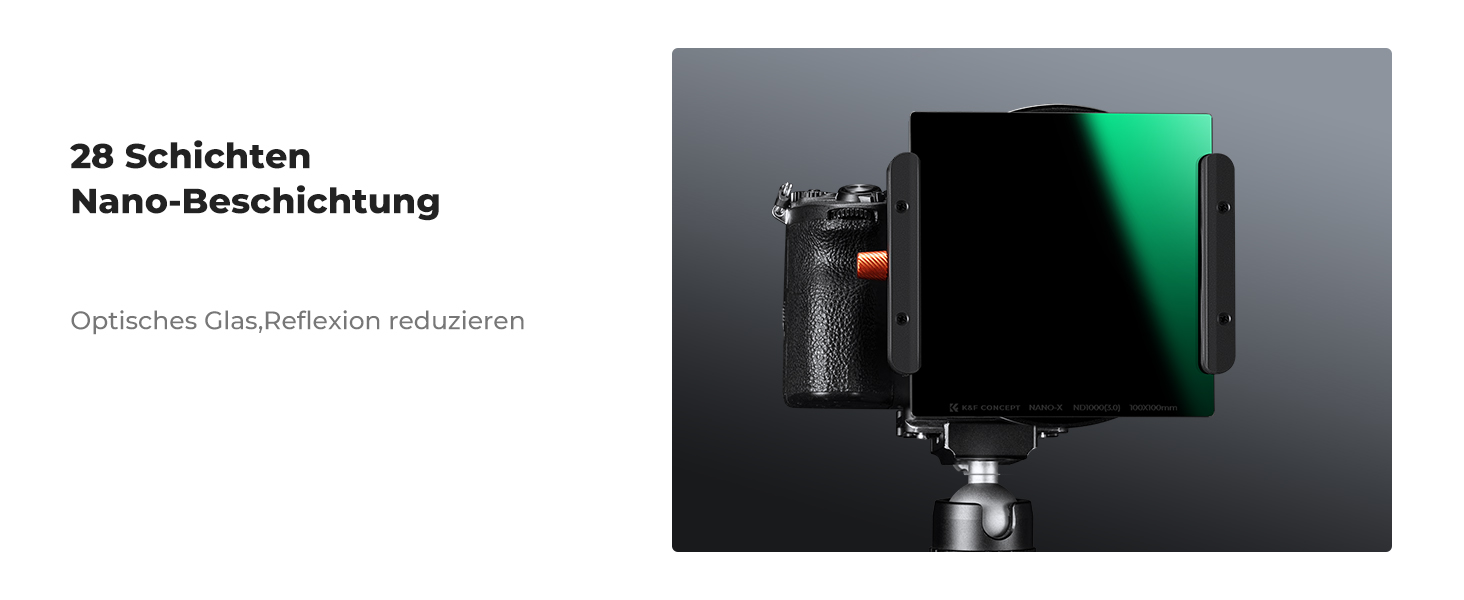 Набір фільтрів K&F Concept Nano-X: квадратний фільтр, ND1000, фільтр-утримувач, 8 адаптерних кілець