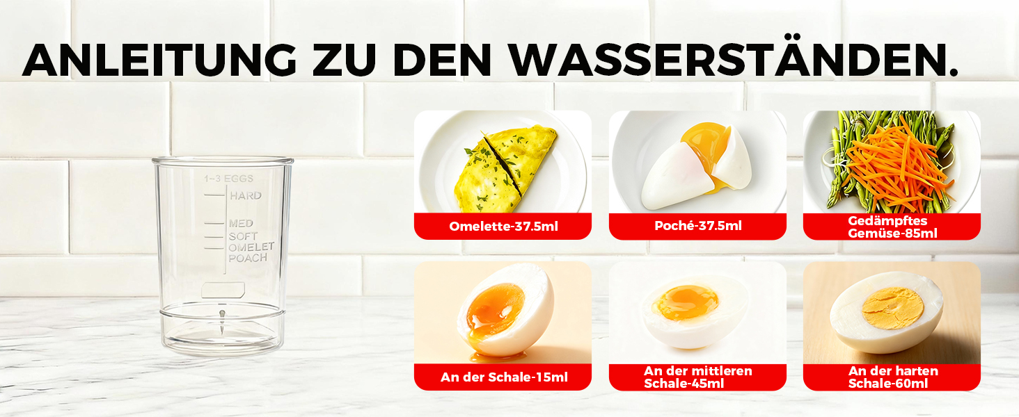 Електричний яйцеварка YASHE на 7 яєць: для твердих, середніх та м'яких яєць. З підставкою для яєць та акустичним сигналом