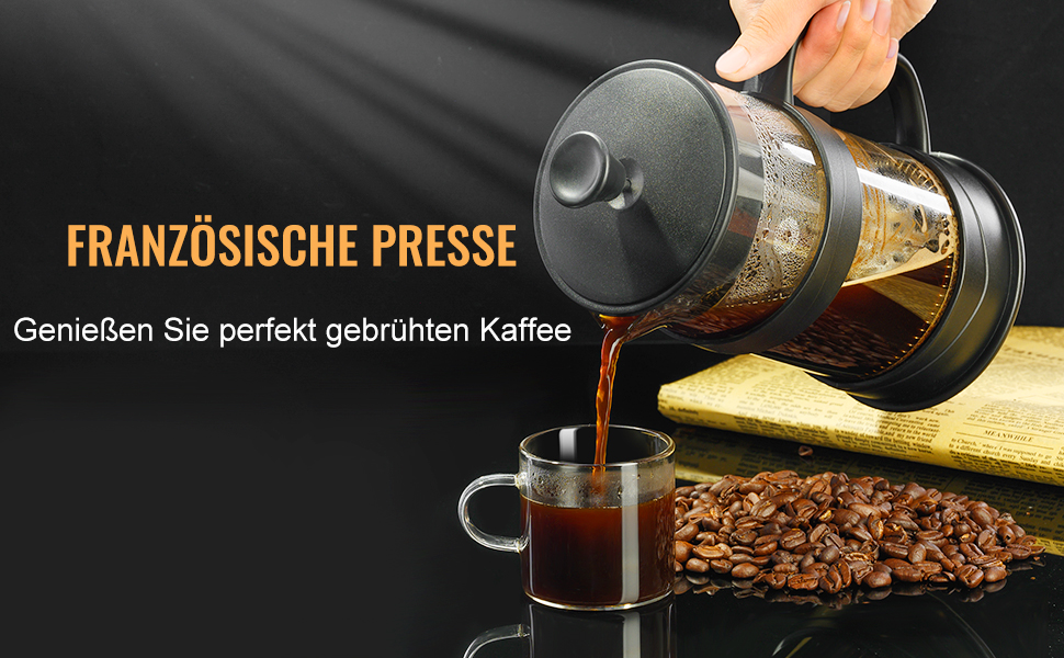 Френч-прес ParaCity для кави, 500 мл: нержавіюча сталь, термостійке скло, холодний спосіб заварювання, ідеальний для дому та подорожей