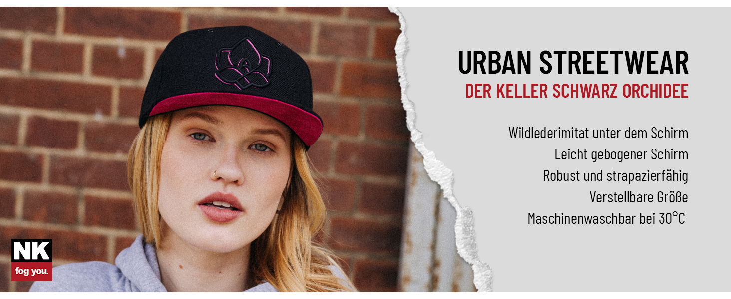 Кепка Nebelkind Snapback Steini Der Keller, універсальний розмір, регульована, чорно-рожева, для чоловіків та жінок