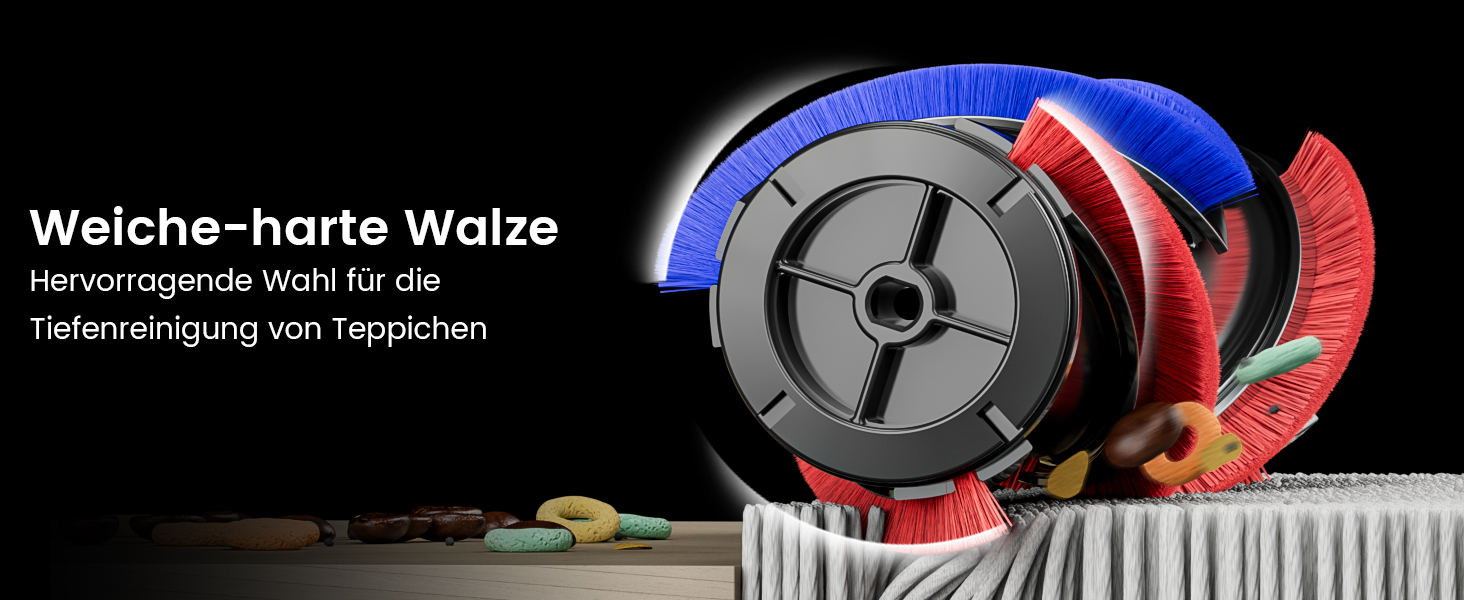 Бездротовий акумуляторний пилосос 45000 Па/550 Вт/70 хв, 1.8 л з OLED-екраном та антизаплутана насадка для підлоги, для твердих поверхонь, килимів, шерсті тварин