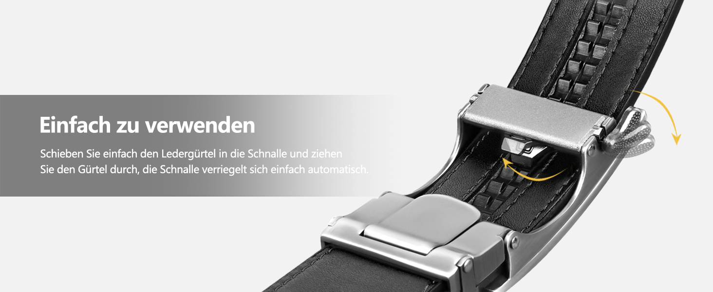 Чоловічий шкіряний ремінь TANGCHAO з автоматичною застібкою-рачею, 35 мм, регульований розмір, для бізнесу, костюма, джинсів
