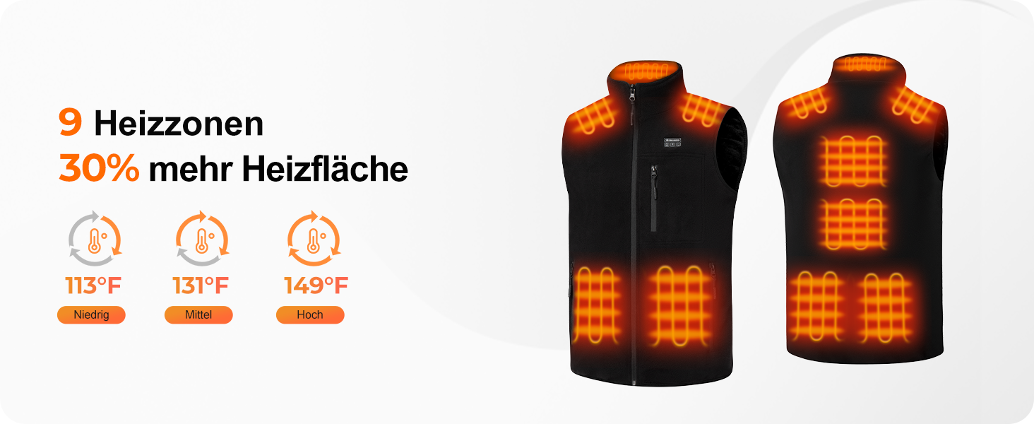 Електрична гріюча жилетка для чоловіків з powerbank 16000 mAh, 7.4 V - для полювання, катання на лижах, мотоциклів та активного відпочинку