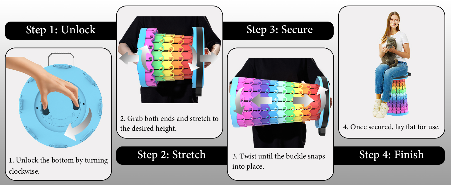 Тeleskopний складаний стілець для кемпінгу, риболовлі, подорожей та відпочинку на природі. Міцний, з вагою до 280 кг, колір: сонячно-зелений (26x26x46 см)