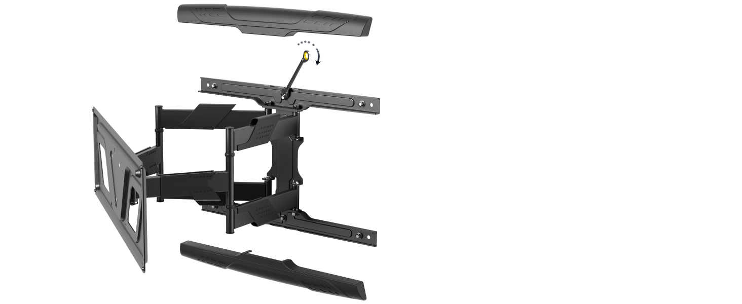 Кріплення для телевізора RICOO S9564: універсальний настінний тримач для телевізорів 40-75 дюймів (VESA 600x400, до 45 кг) з можливістю нахилу та повороту