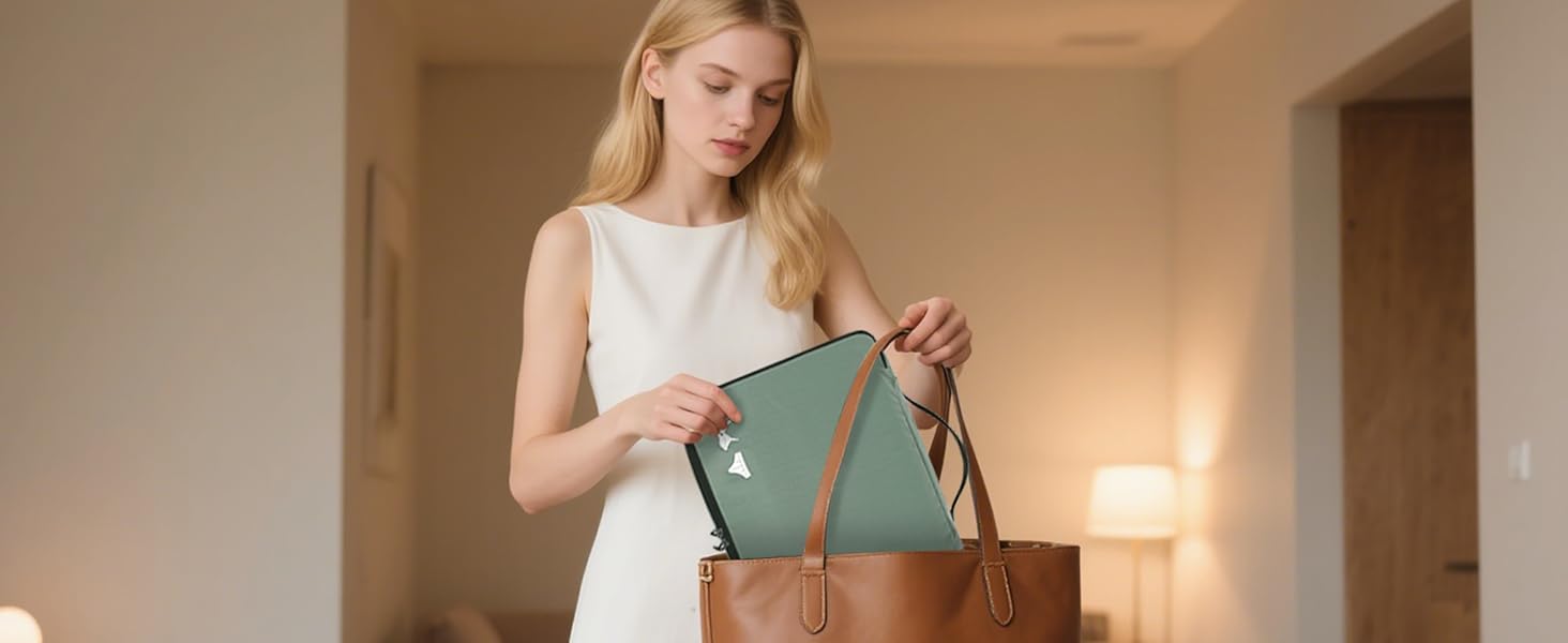 Набір органайзерів для валізи ECOHUB 7 шт., тревел-куби з блискавкою, з переробленого PET, зелений колір