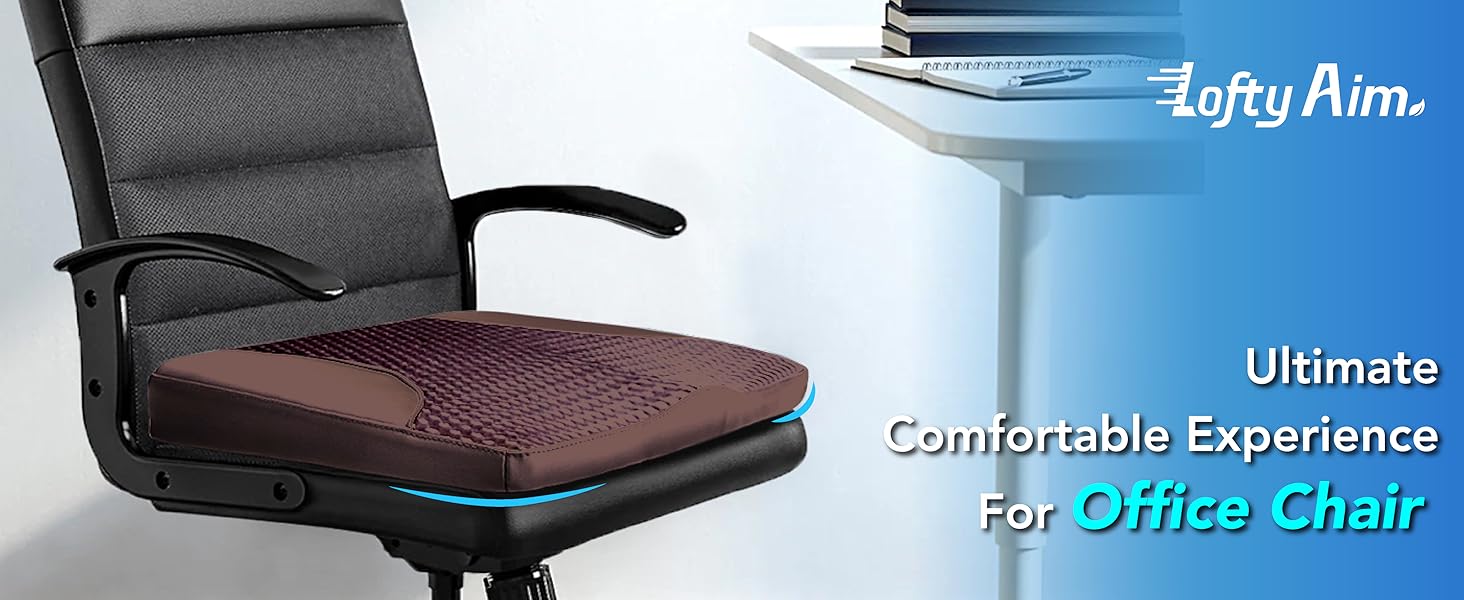 Подушка для автосидіння з Memory Foam для полегшення болю в куприку та попереку. Підходить для авто, вантажівки, офісу, інвалідного візка. Шкіра та сітка 4D (Колір: Коричневий)