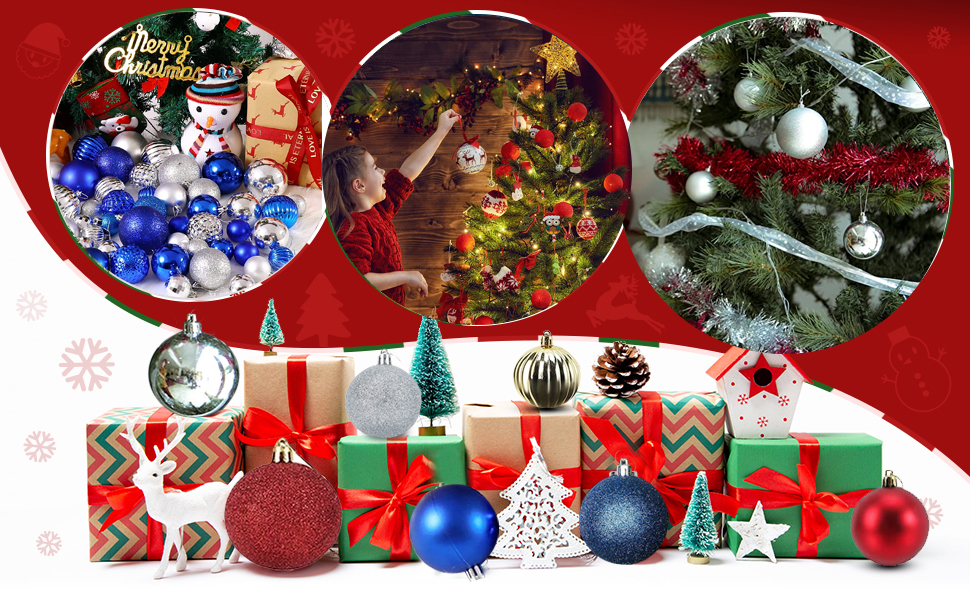 Набір ялинкових прикрас 36 шт. темно-синій, 6 см - ялинкові кулі для декорування