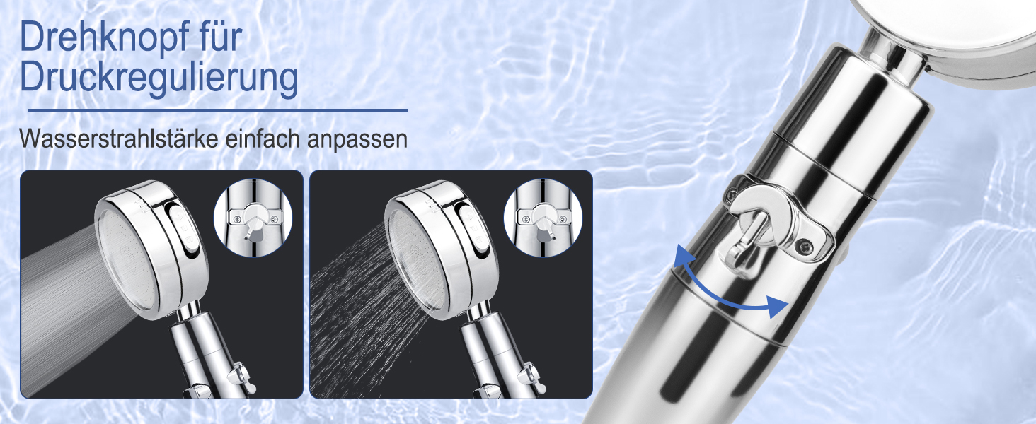 Насадка для душу зі шлангом 2м, фільтрована ручна лійка з високим тиском, економія води з мінеральними кульками, 5 режимів, стоп-функція для жорсткої води, видалення залишків хлору, бактерій та важких металів (срібляста з шлангом)