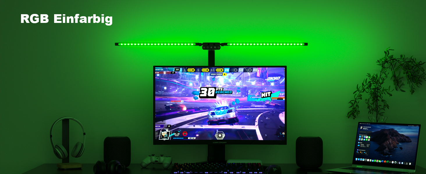 SIBRILLE Dual-Head LED Desk Lamp - Dimmable, Adjustable, RGB, Eye Protection for Office & Home