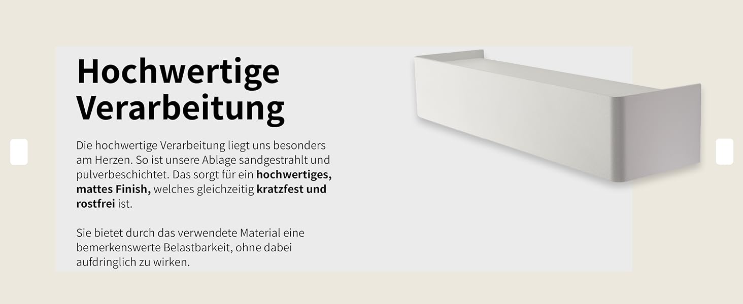 Ключниця настінна Designfabrik Hamburg: сучасна металева підставка для ключів з полицею, біла. Організатор для передпокою та коридору