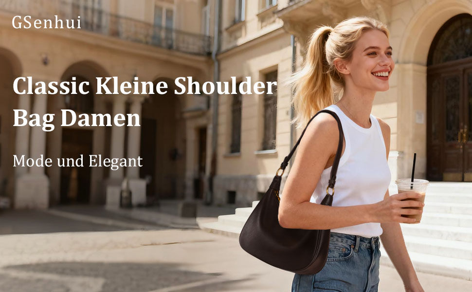 Сумка жіноча GSenhui Y2K через плече, маленька елегантна Hobo сумка з PU шкіри, вінтажна для подорожей, колір кава