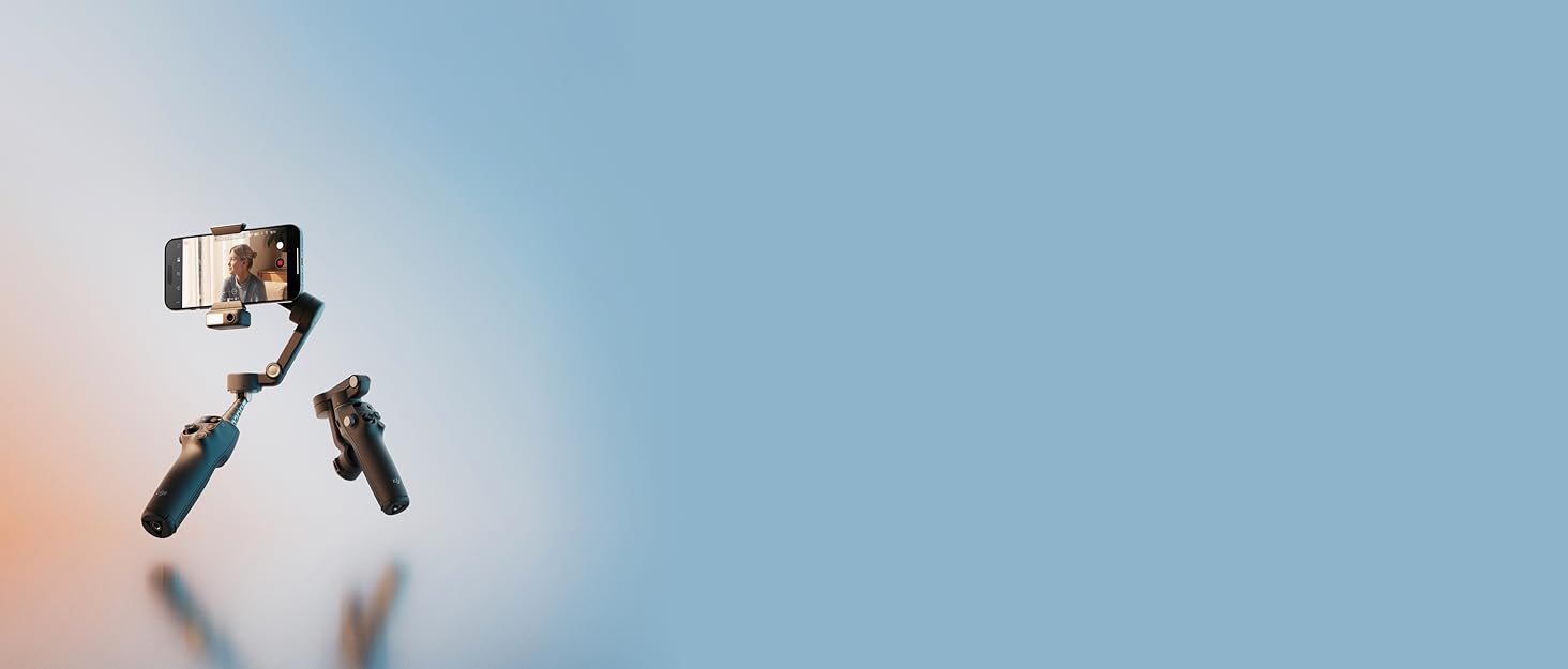 DJI Osmo Mobile 7 - Стабілізатор для смартфона з інтегрованим штативом, 3-осьовий, ActiveTrack 7.0, ShotGuides, 10 годин роботи