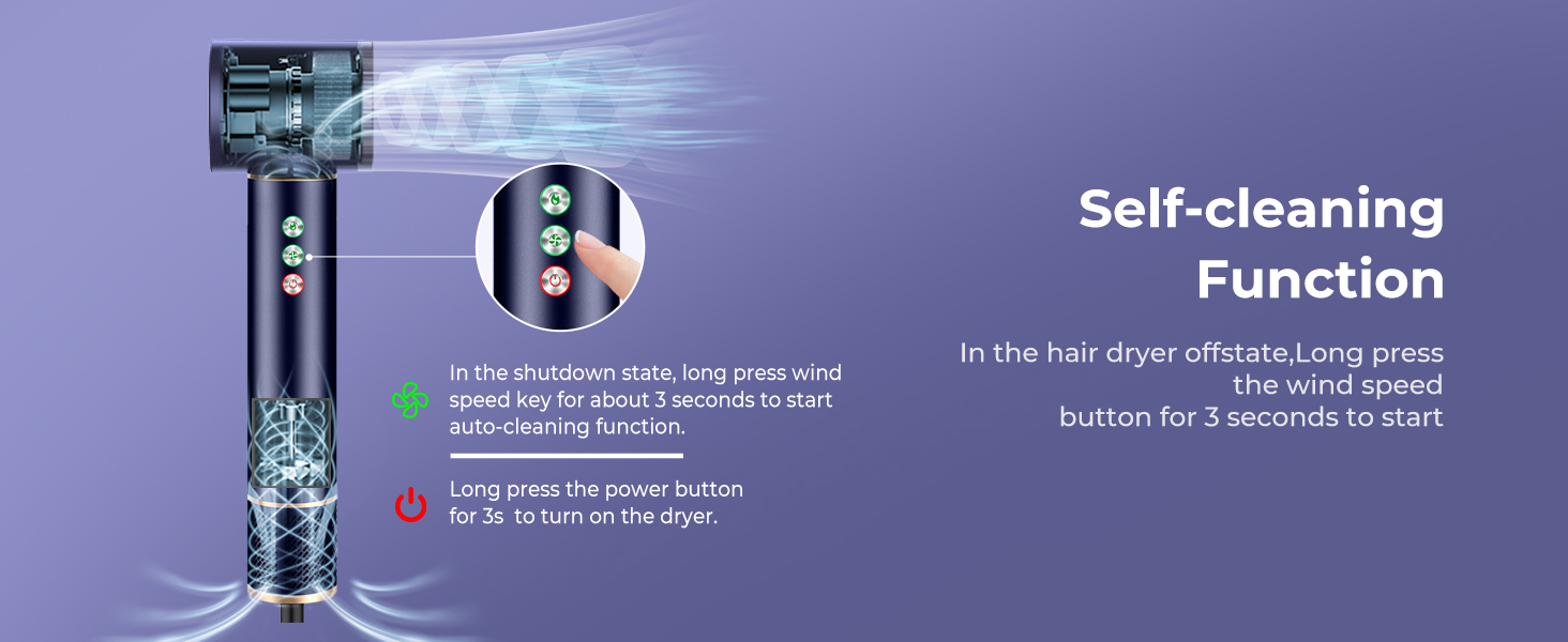 Airstyler 5 в 1: Фен-щітка з іонізацією, 20 м/с, 110 000 об/хв, для створення локонів та випрямлення, легкий, тихий, швидке сушіння, блакитний