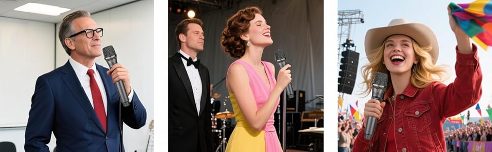 Бездротовий мікрофон, ручний, металевий, для караоке, вечірок, DJ, мовлення, 60 м, HDMIC-02 (68)