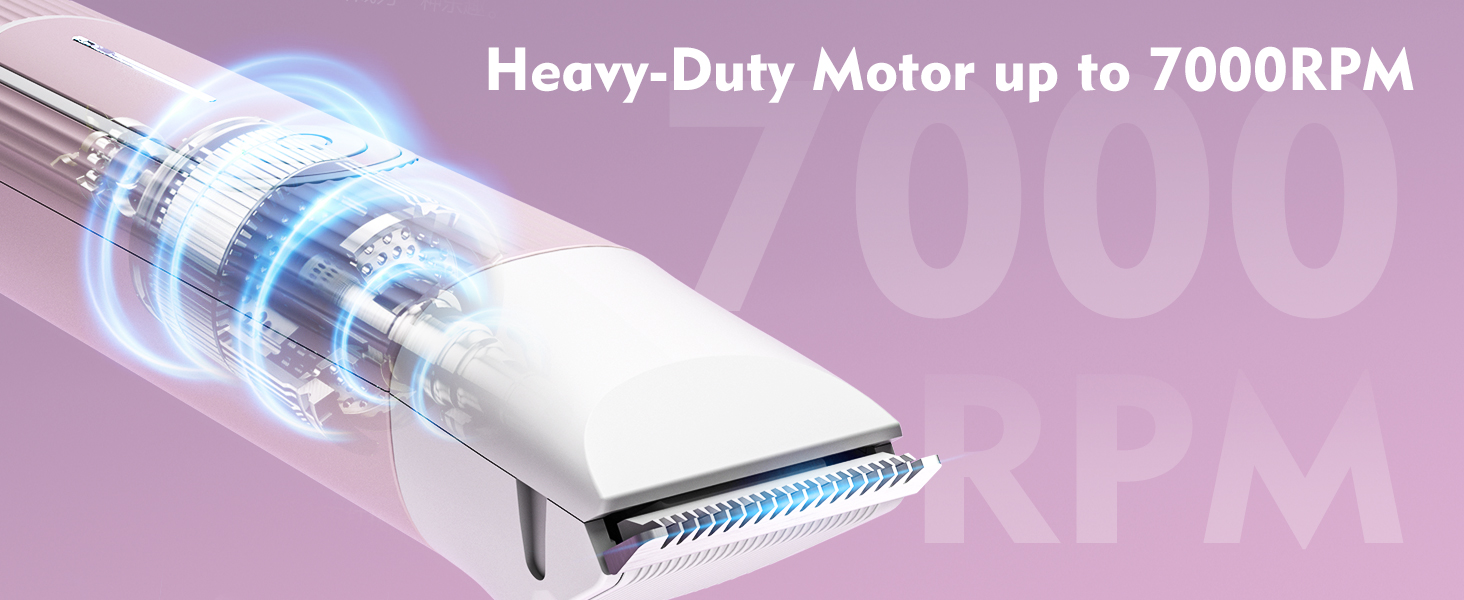 Професійна шерстьрізка для собак та котів Hoofun 4-в-1, IPX7, бездротова, з 4 насадками, для собак, котів, кроликів (біла/рожева)