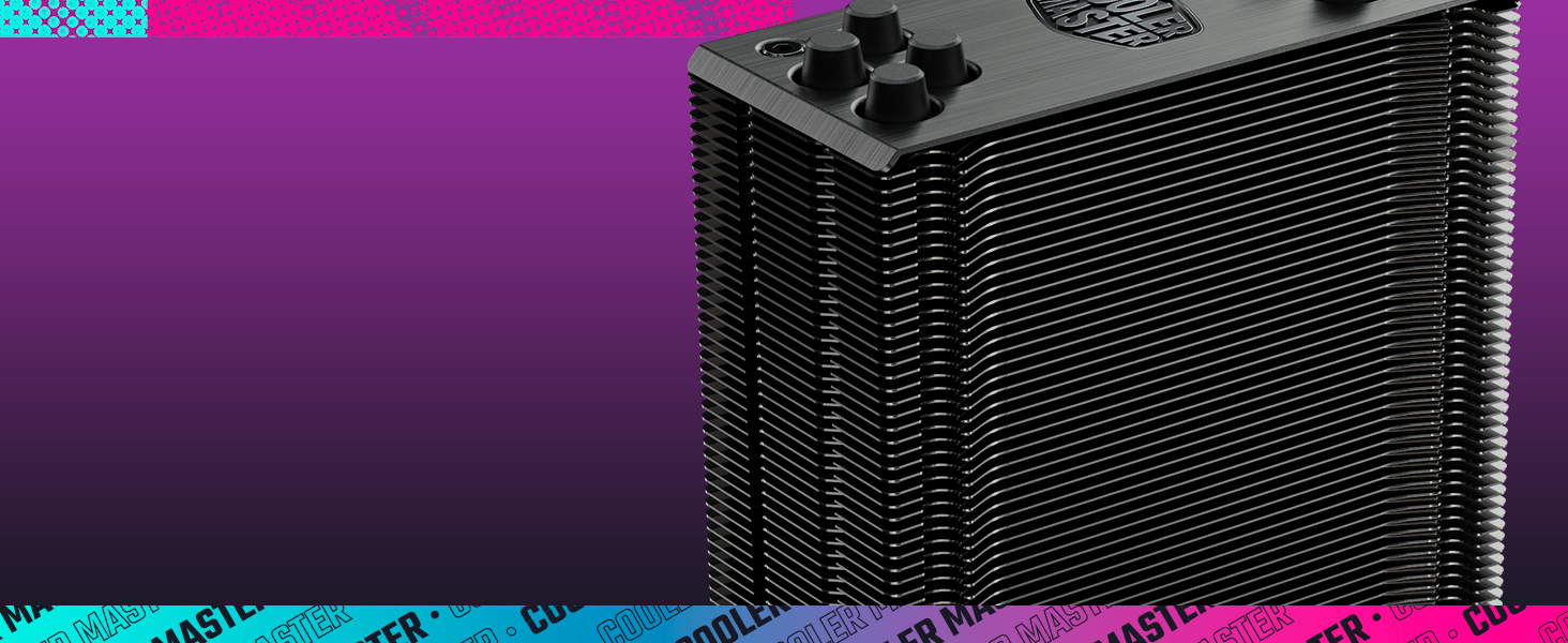 Кулер CPU Cooler Master Hyper 212 RGB Black Edition з підтримкою LGA1700, 4 теплові трубки, SF120R RGB вентилятор, чорний