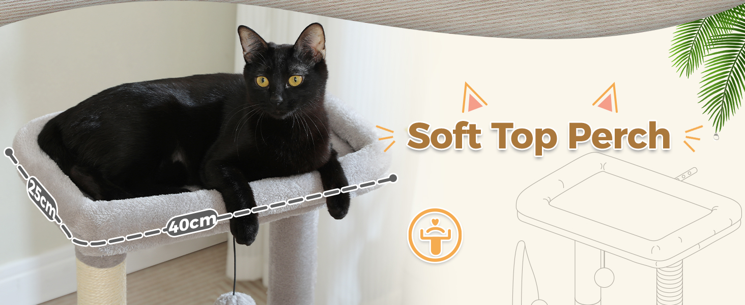 PAWZ Road: Дерево для котів з гамаком та когтеточкою, 83 см, зелено-сірий