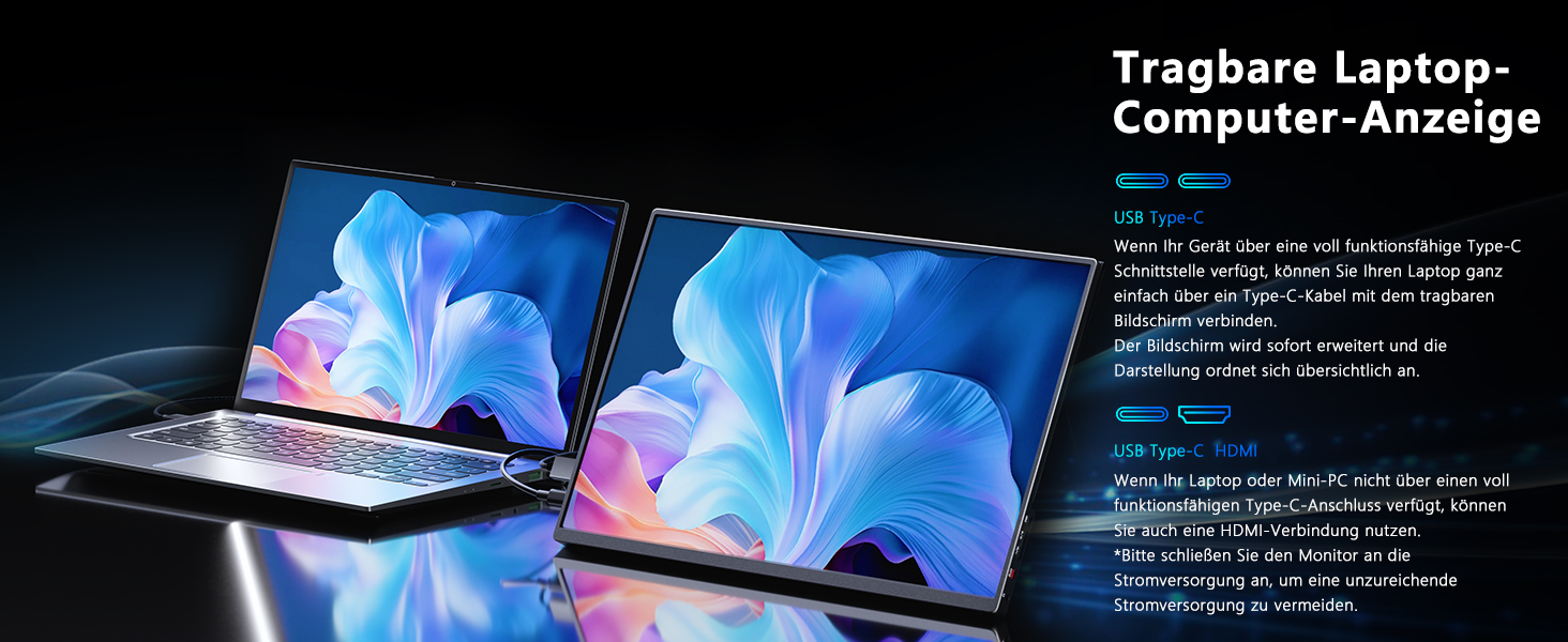 Портативний монітор 16 дюймів 1200P 165Hz 450Nits 100% sRGB з Smart Cover, для ноутбука PC Xbox PS4 PS5 Switch, чорний