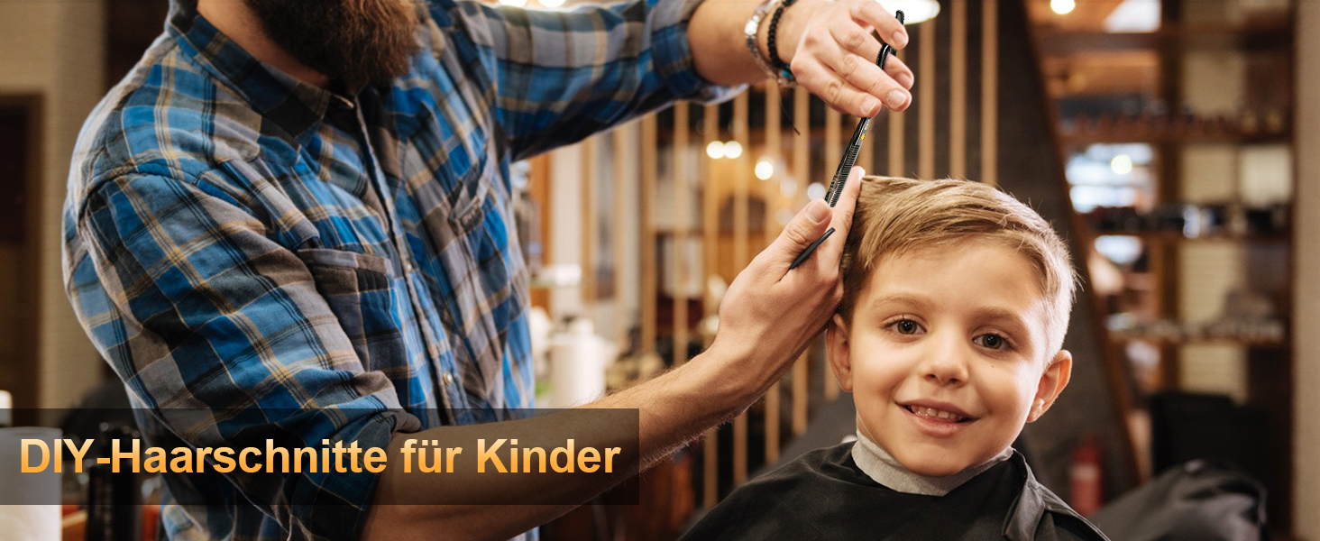 Професійний набір фрізьорських ножиць CIICII (6,7 дюйми) для стрижки волосся, бороди та догляду за тваринами. Чорний колір.