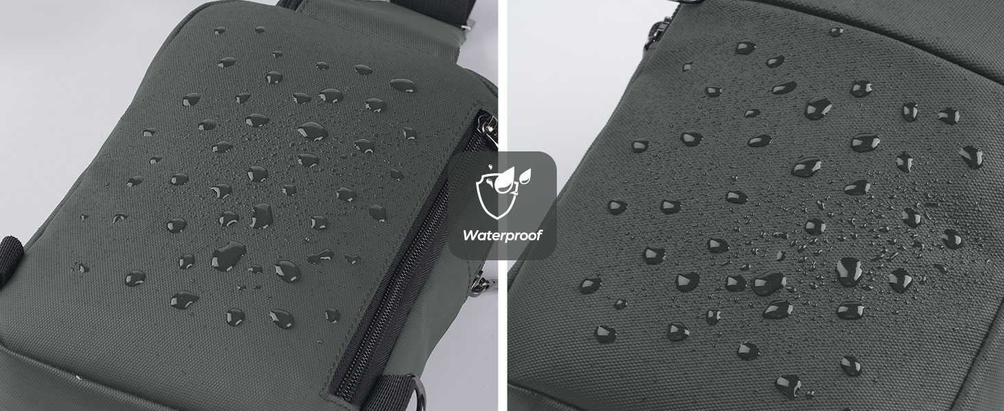 Сумка на груди Broadream: водонепроникна, RFID-захист, для туризму та спорту (сірий)