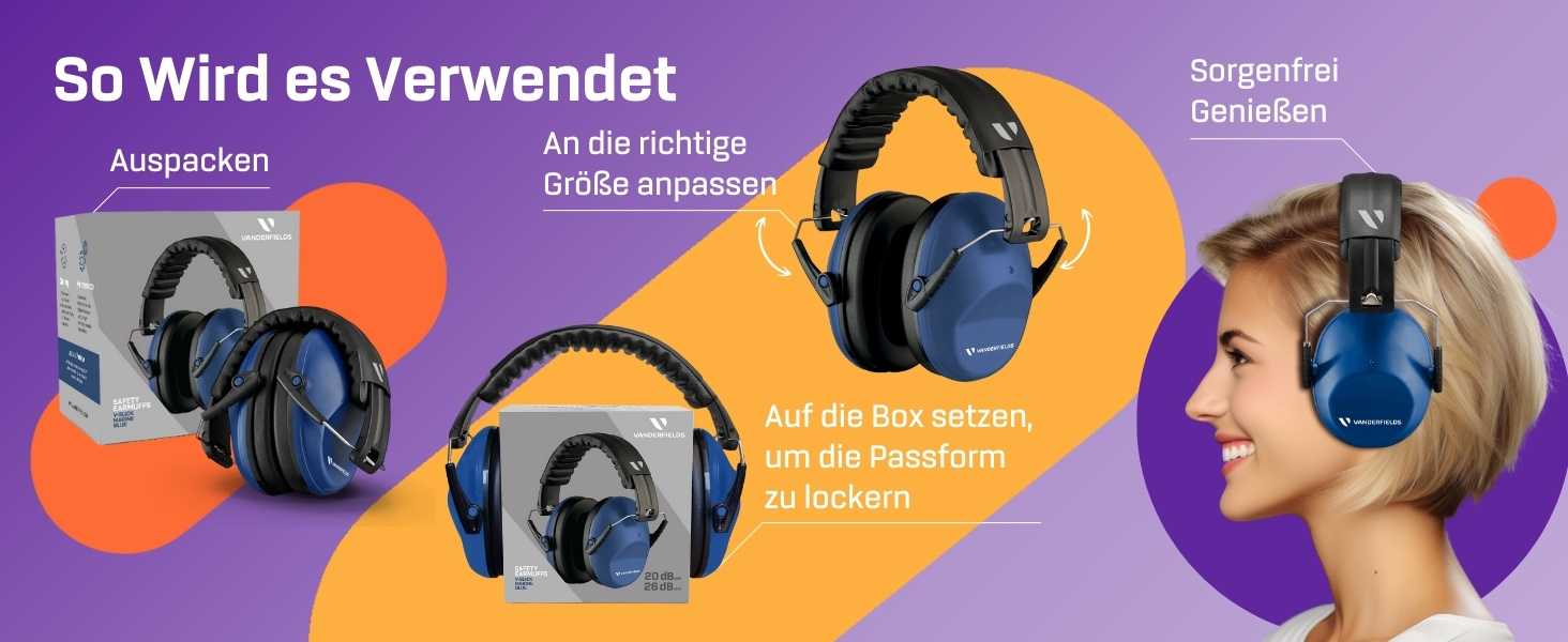 Навушники захисні Vanderfields Premium - шумопоглинання 33.2 dB - для дорослих та підлітків - рожеві