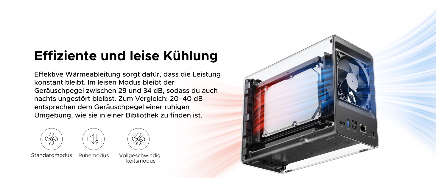 NAS UGREEN NASync DXP2800: 2-Bay, Intel N100, 8GB DDR5 RAM, 2.5GbE, M.2 NVMe, HDMI 4K, для дому та офісу (без дисків)