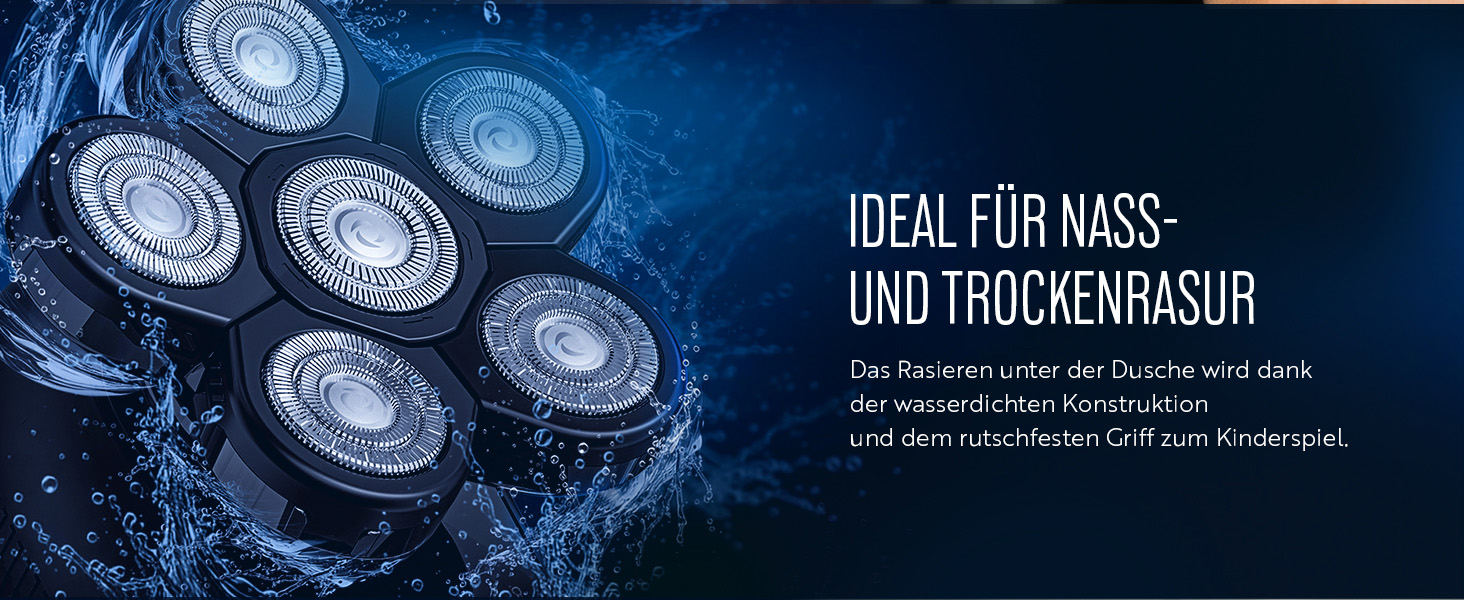 Електричний голкострум для голих голів чоловічий Shav Crowner, голкострум для голови, апарат для гоління голови вологою та сухою, чоловічий голкострум