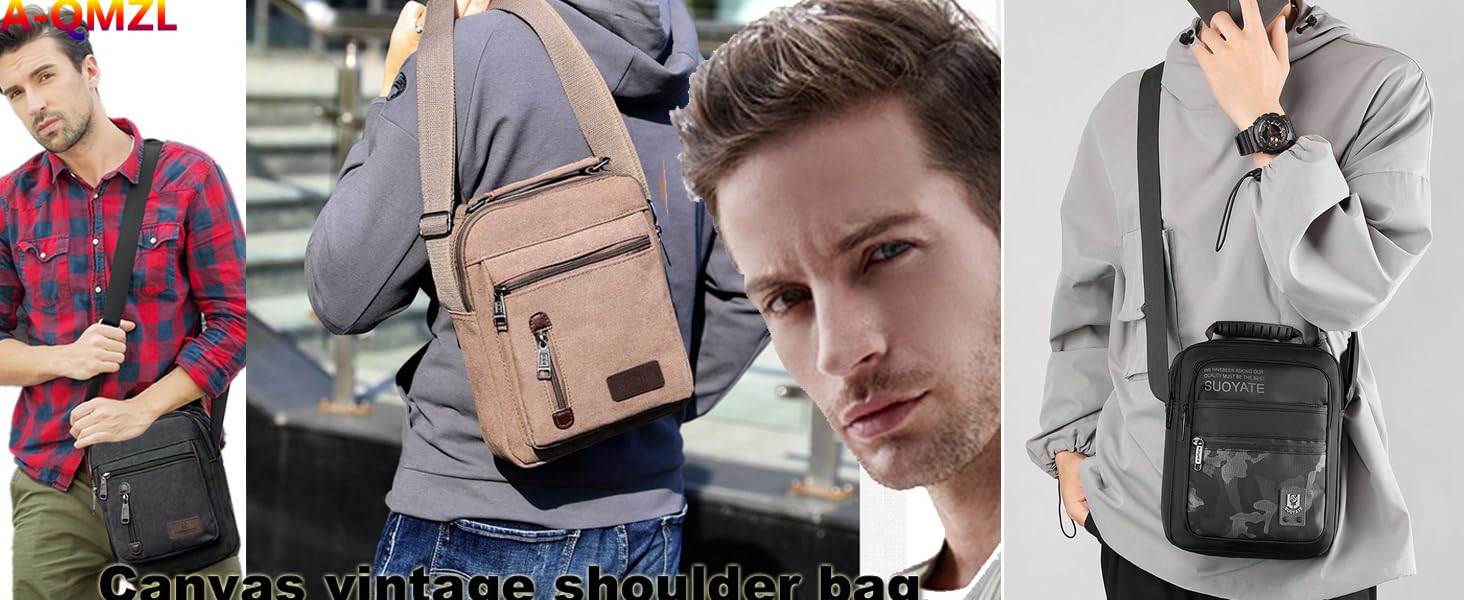 Чоловіча нагрудна сумка через плече з PU-шкіри, водонепроникна, світло-коричнева