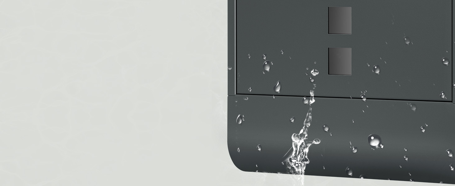 Поштовий ящик WOLTU з газетницею та вікном, замок, табличка для імені, вуличний, антрацит 37x37x10.5 см