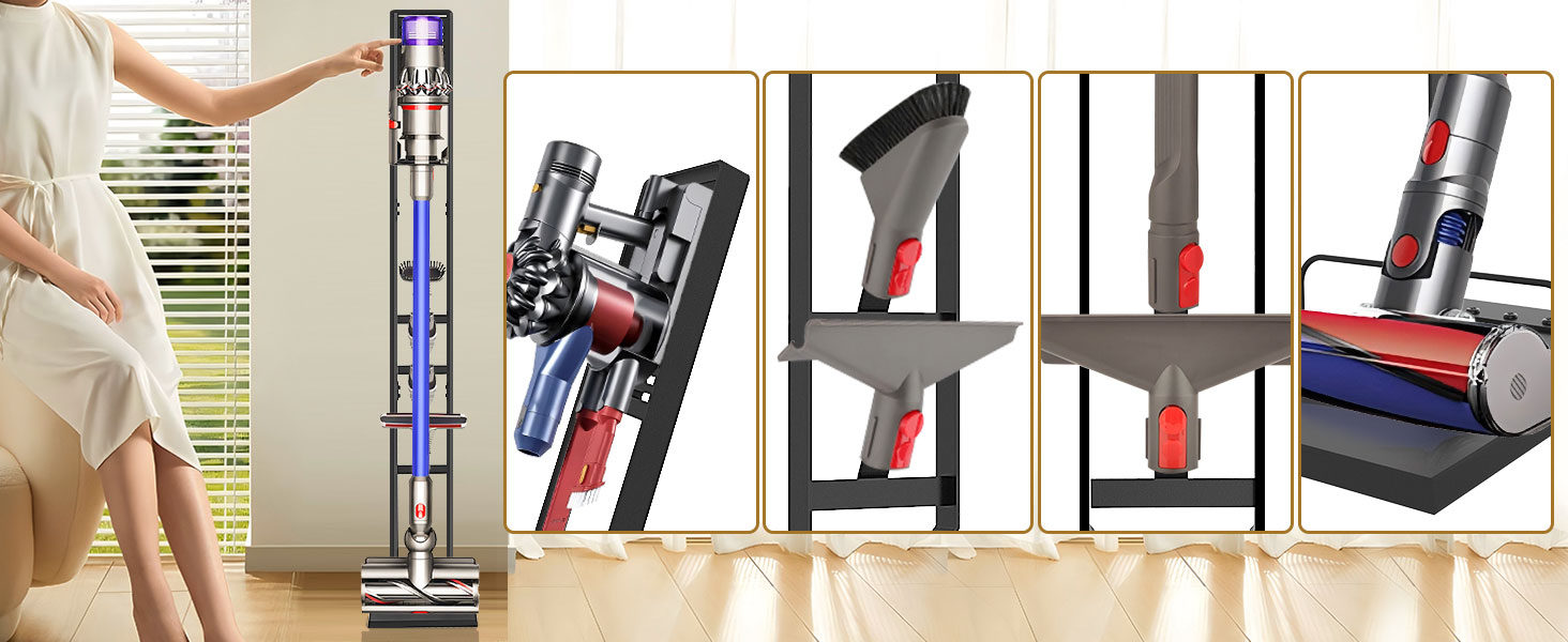 Підставка для пилососа OUTBROS, сумісна з Dyson Gen5 V15s V15 V12 Slim V11 V10 V8 V7 V6, органайзер аксесуарів, чорний