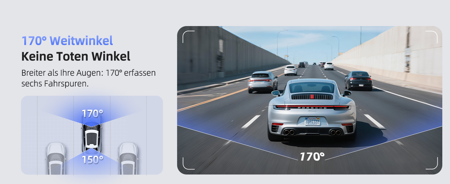 CIEVIE Автомобільна відеореєстратор 4K з GPS, WiFi, Dual, IPS 1.5″, 64GB SD, 170° та G-Sensor, WDR, Нічне бачення, Loop-запис, підтримка до 256GB