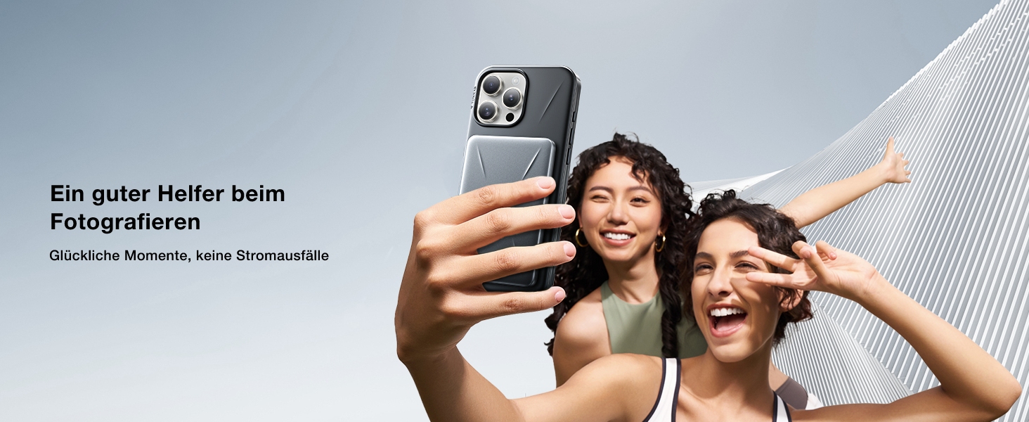 TORRAS MagPro Power Bank 5000mAh: Бездротова М'ягка Зарядна Батарея для iPhone з MagSafe, USB-C, Сірий