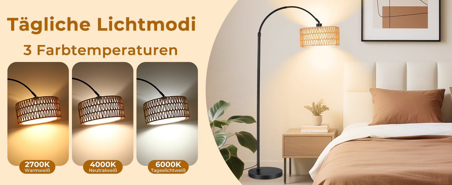 Торшер для вітальні Stehlampe 9W LED з димером, пульт ДУ, лампа E27, чорний. Арка, підлоговий світильник для спальні, офісу