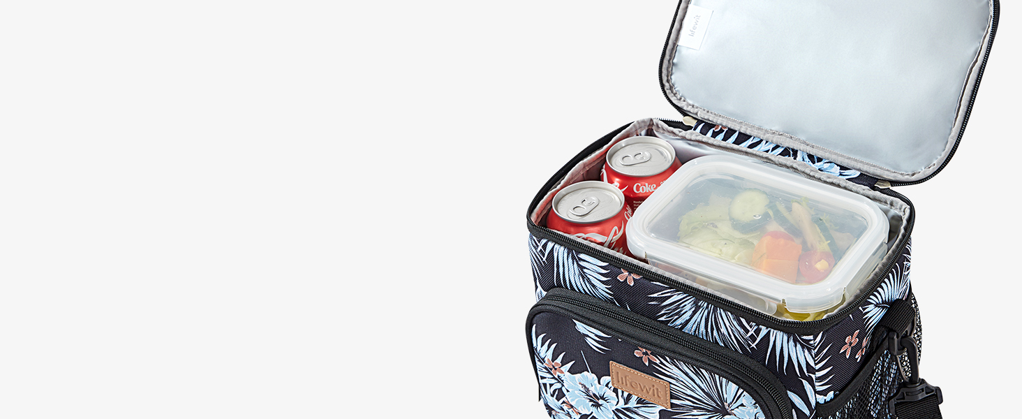 Термосумка LifeWit 9L для ланчу, 12 банок, з виставним ремінцем, для пікніка та роботи