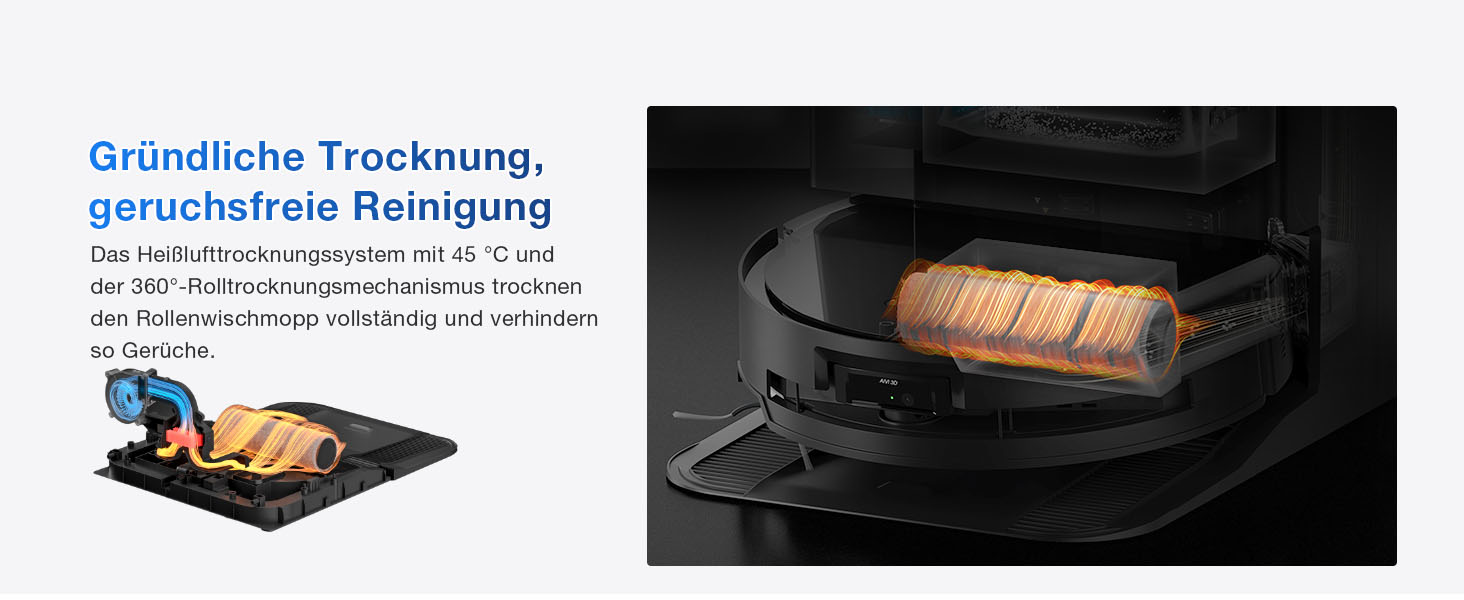 Робот-пилосос ECOVACS DEEBOT T80 Omni з функцією миття підлоги, 18000 Па, OZMO Roller, автоматичне миття моп, ZeroTangle 3.0, миття гарячою водою 40-75°C, чорний