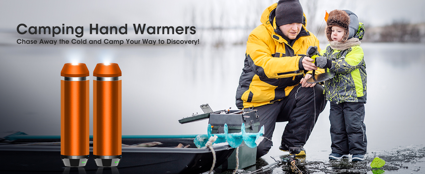 Електричний нагрівач для рук SUPPOU 2 шт. 5000mAh з LED-ліхтариком, акумуляторний, для спорту та відпочинку на природі (блакитний)