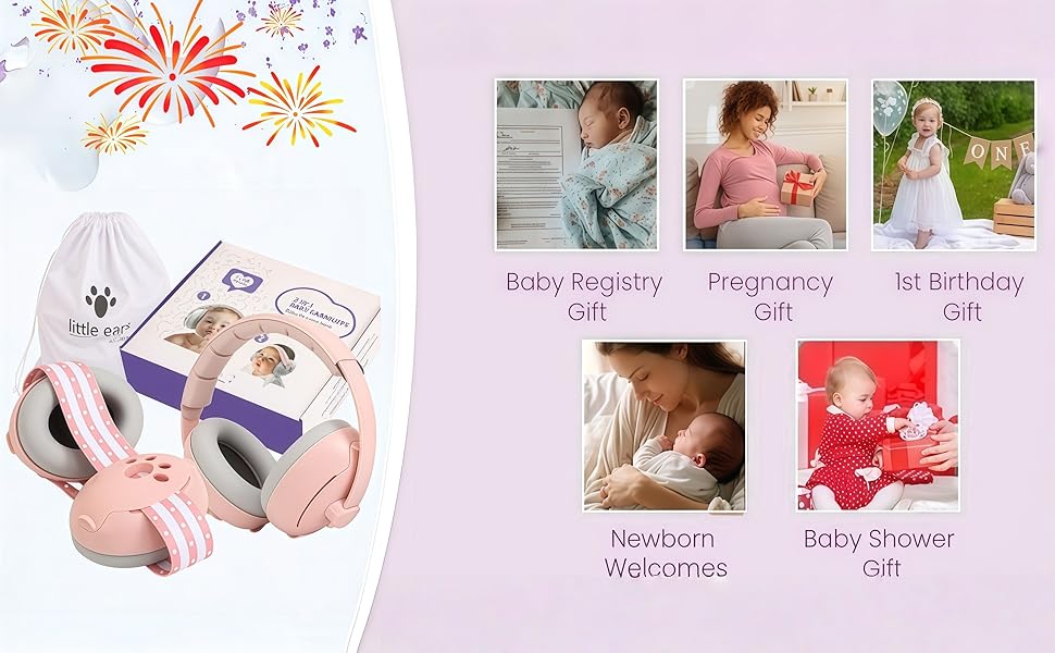 Навушники для захисту слуху дитини 2в1, сірі (до 48 місяців)