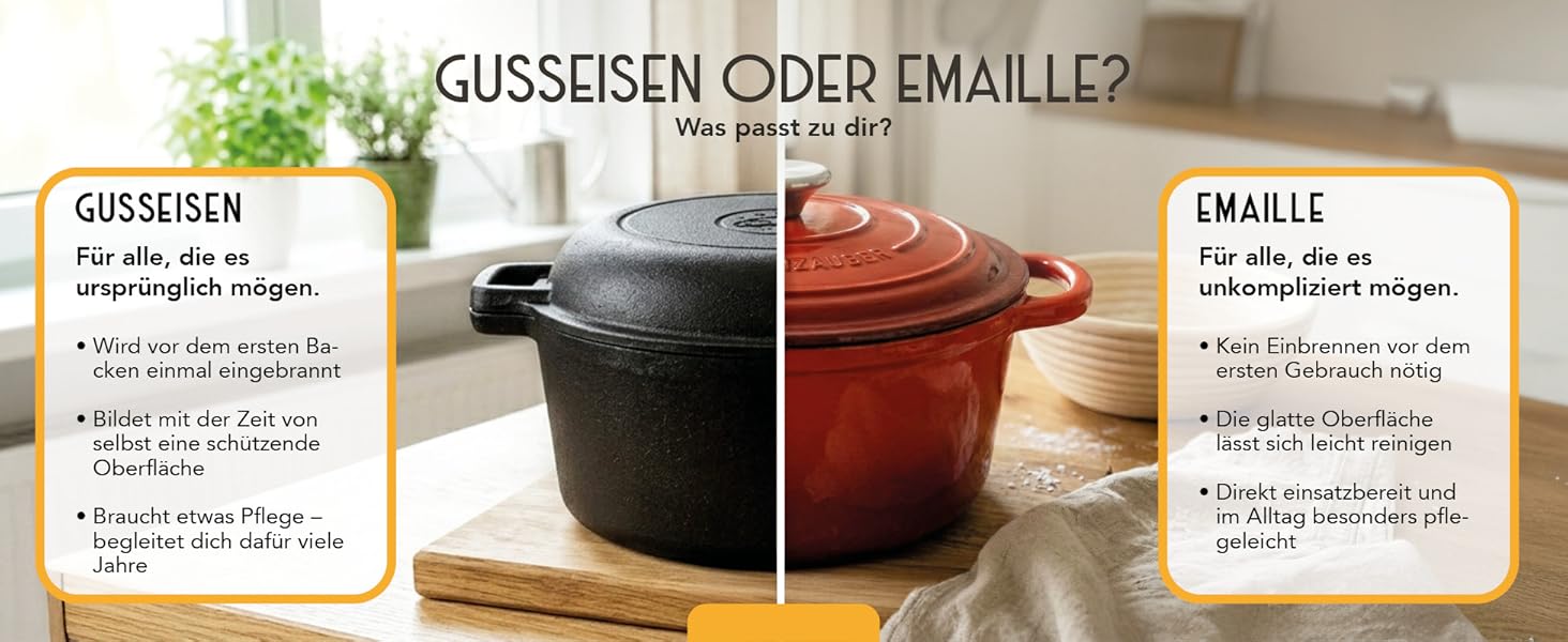 Форма для випічки хліба Krustenzauber емальована з кришкою та кошиком для бродіння, 28 см. Чавунна форма для хліба, кексу, тостів. Аксесуари для випічки хліба.