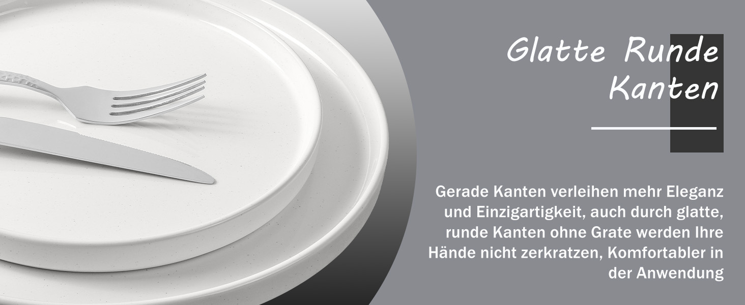 Набір посуду Homikit на 6 осіб: тарілки, миски, десертні тарілки, тарілки для їжі, з реактивною глазур’ю, кераміка, безпечний у мікрохвильовці та посудомийній машині, білий, 18 шт.