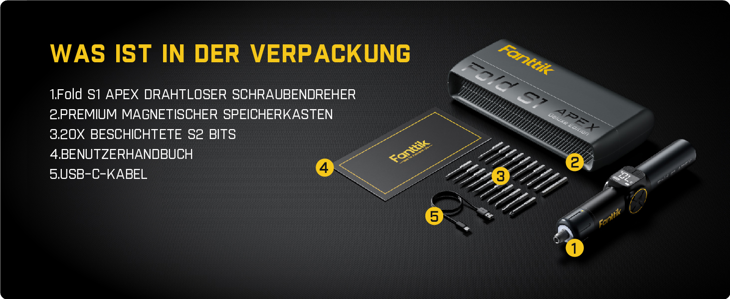 Fanttik Fold S1 APEX: Акумуляторний шуруповерт 3.7V з дисплеєм, регулюванням швидкості та шісткунтом 1/4 дюйма – ідеальний інструмент для DIY