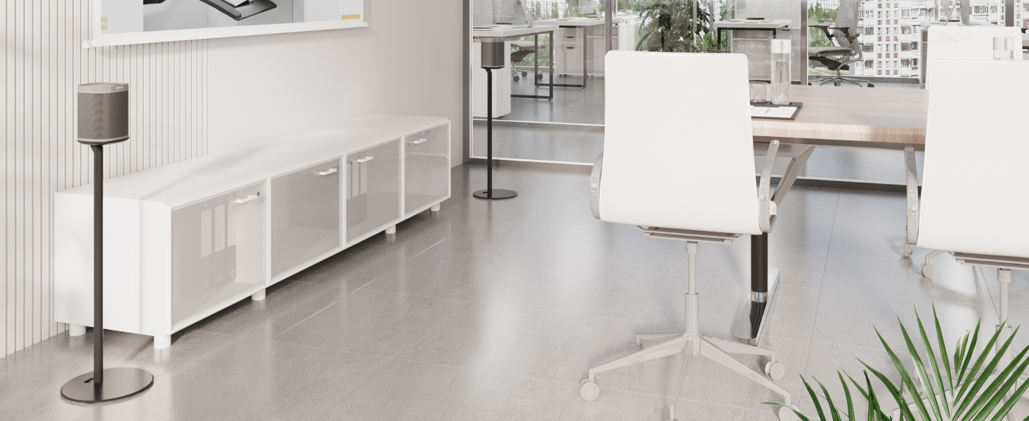 Підставка для колонок RICOO LH054-F (1 шт.) з кабельною організацією для Sonos One, One SL, Play:1. Стабільна підставка, бокс-фут, для колонок Sonos