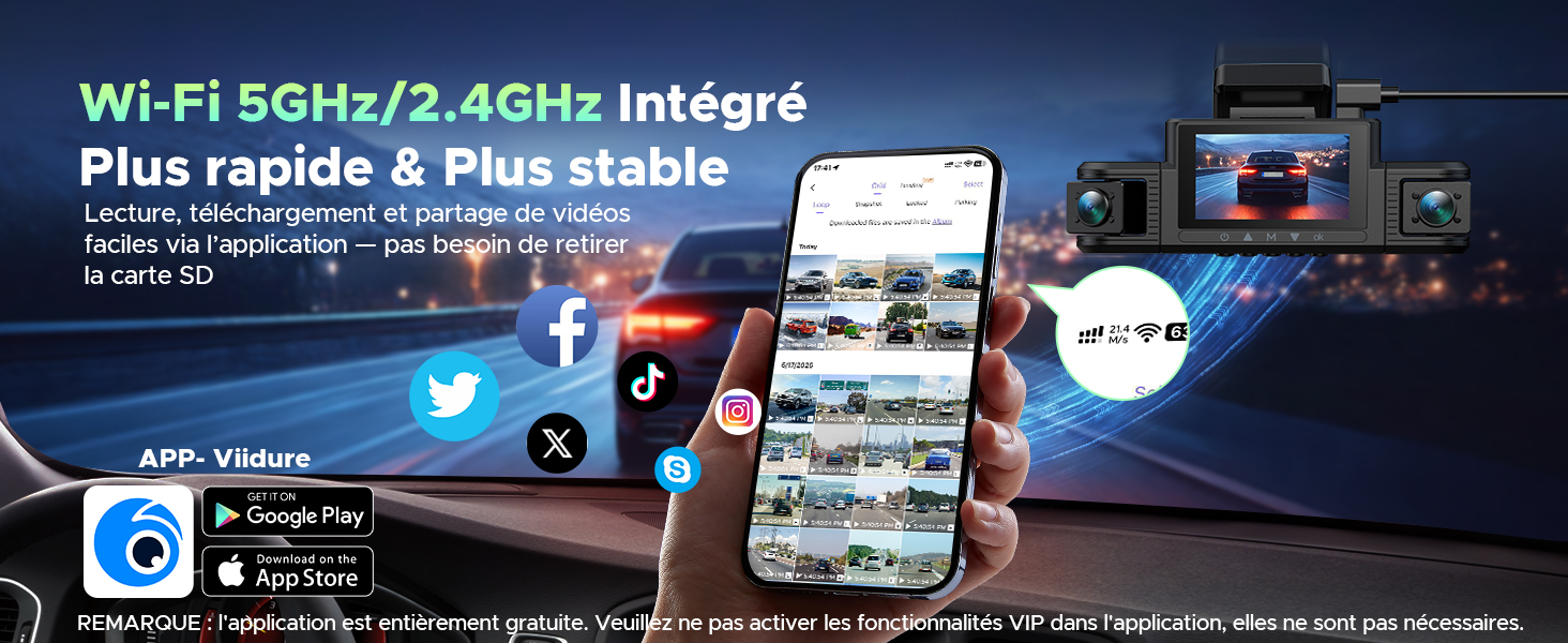 Автомобільний відеореєстратор LAMTTO 4K 360°: 4 канали (перед, зад, салон, боки), 2K передня камера, 1080P, 5GHz WiFi, нічна ІЧ-зір, датчик удару G-сенсор, паркувальний моніторинг, з карткою 64GB та Hardwire-kit